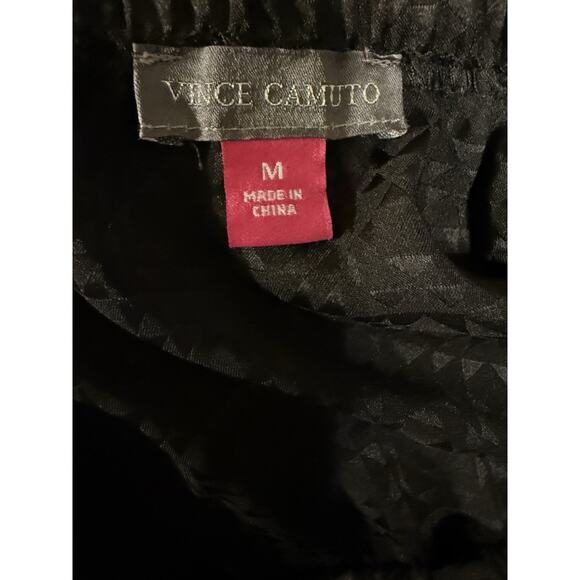 Black Vince Camuto off the Shoulder bubble 3/4-sleeve tie-front blouse Medium - Picture 10 of 10